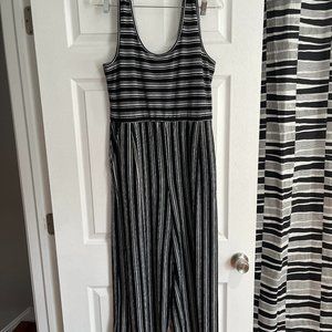 Black and White striped jumpsuit